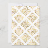 Türkisfarben und virtuelles Brautparty mit Goldflo Einladung (Rückseite)