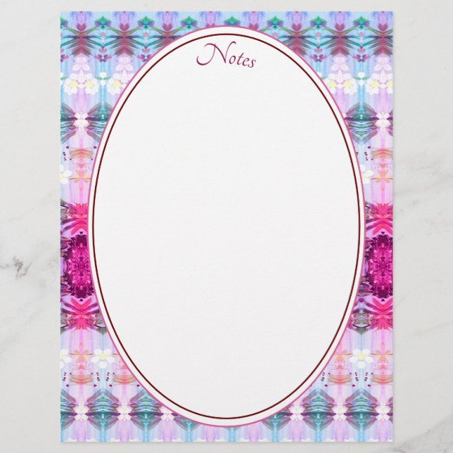 Türkisfarben und Weiß Briefbogen (Vorderseite)