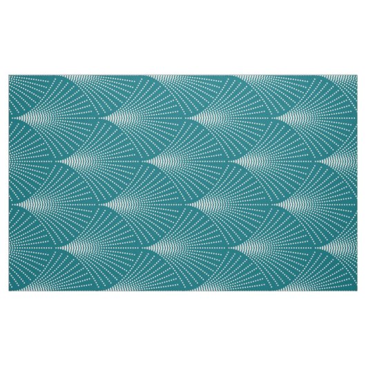 Türkisfarben und Weiß-Deko Geometrisches Muster Stoff (Fat Quarter (45,7 x 55,9 cm))