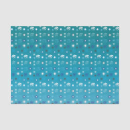 Türkisfarben und weiß, Sterne und Schneeflocken Seidenpapier