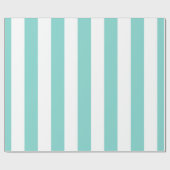 Türkisfarben und weiße Streifen Geschenkpapier (Flach)