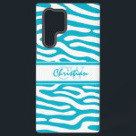 Türkisfarben und weißes Tribal-Muster Samsung Galaxy Hülle<br><div class="desc">Möchten Sie das in einer anderen Farbkombination? Bitte kontaktieren Sie uns über unseren Chic Patterns Store mit Ihren individuellen Wünschen und wir erstellen gerne das Design für Sie. Ein modernes, trendiges und elegantes Design mit einem Stammtisch-Tier-Print-Muster in einer der Modefarben des Jahres, hell türkisfarben, weiß. Passen Sie den Initial- und...</div>