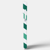 Türkisfarben und Zickzack Zigzag Monogramm Case-Mate iPhone Hülle (Rückseite / Links)