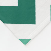Türkisfarben und Zickzack Zigzag Monogramm Fleecedecke (Ecke)