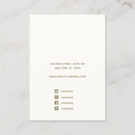 Türkisfarben Visitenkarte (Rückseite)