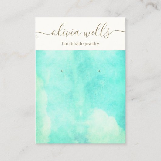 Türkisfarben Visitenkarte (Vorderseite)