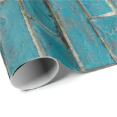 Türkisfarben-Wandmuster Geschenkpapier (Rolleneckpunkt)