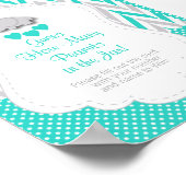 Türkisfarben, Weiß-Grau-Elefantenspiel - Anleitung Poster (Ecke)