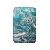 Türkisfarbene Abstrakte Badematte (Vorderseite Vertikal)