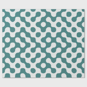 Türkisfarbene abstrakte geometrische organische Fo Geschenkpapier