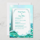 Türkisfarbene abstrakte Hochzeit (Vorderseite)