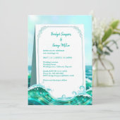 Türkisfarbene abstrakte Hochzeit (Stehend Vorderseite)