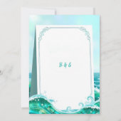 Türkisfarbene abstrakte Hochzeit (Rückseite)