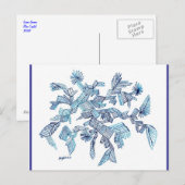 Türkisfarbene Abstrakte Postkarte (Vorne/Hinten)