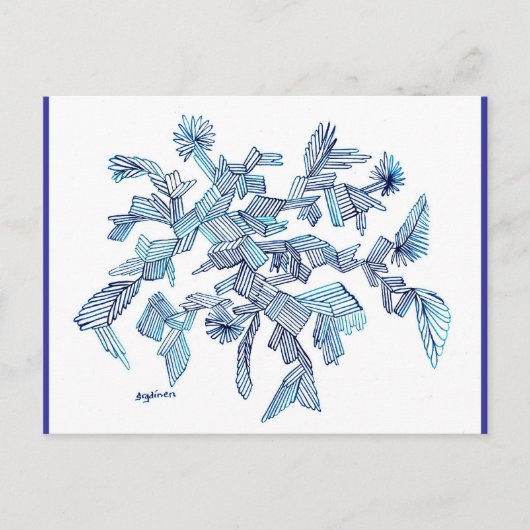 Türkisfarbene Abstrakte Postkarte (Vorderseite)