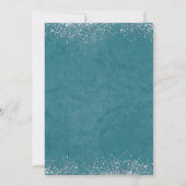 Türkisfarbene Aquamarine Aquarellfeier Einladung (Rückseite)