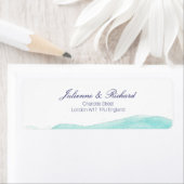 Türkisfarbene Aquamarine Hochzeitsfeiern Rücksende (Insitu)