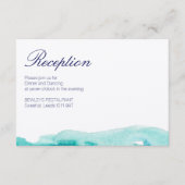 Türkisfarbene Aquamarine Hochzeitskarte Begleitkarte (Vorderseite)