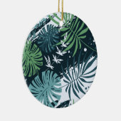 Türkisfarbene Aquamarine tropische Weihnachten Keramik Ornament (Rechts)