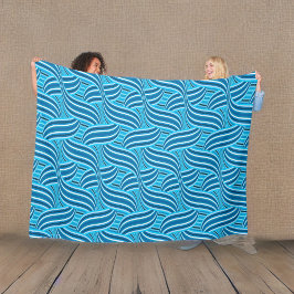 Türkisfarbene Aquamarine und blaue Ribbonbonboni-W Fleecedecke