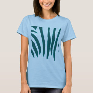Türkisfarbene Aquamarine Zebrastreifen T-Shirts