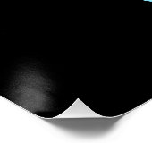 Türkisfarbene bedingungslose Liebe Poster (Ecke)