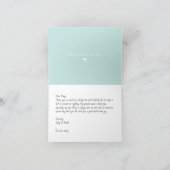 Türkisfarbene Blätter Vielen Dank, dass Sie die Ka Karte (Innenseite)