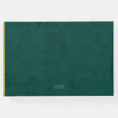 Türkisfarbene Blume Emerald Wedding Gästebuch (Rückseite)