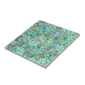 Türkisfarbene Blume Keramik Fliese (Seite)