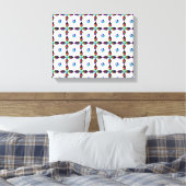 Türkisfarbene Blume Leinwanddruck (Insitu (Schlafzimmer))