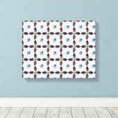 Türkisfarbene Blume Leinwanddruck (Insitu (Holzboden))