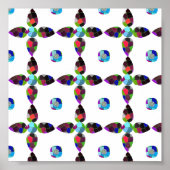 Türkisfarbene Blume Poster (Vorne)