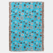 Türkisfarbene Blume Power große Gänse mit schwarze Decke (Vorderseite Vertikal)