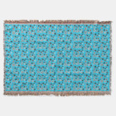 Türkisfarbene Blume Power mit schwarz-grau Decke (Vorderseite)