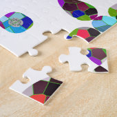 Türkisfarbene Blume Puzzle (Seite)