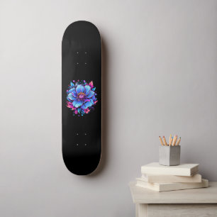 Türkisfarbene Blume Skateboard