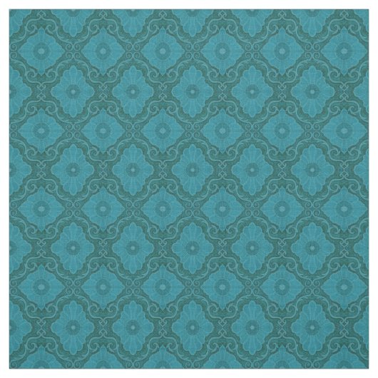 Türkisfarbene Blume Stoff (Muster)