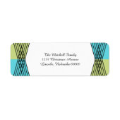 Türkisfarbene Deko-Adressetiketten (Vorne)