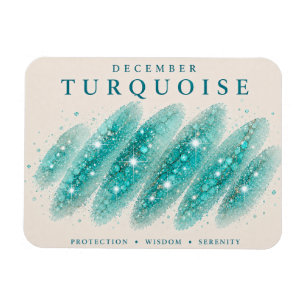 Türkisfarbene Dezember-Geburtsstein-Kunst Magnet