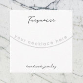 Türkisfarbene Edelsteinklemme Schmuckkarte Begleitkarte