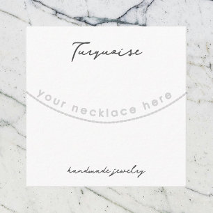 Türkisfarbene Edelsteinklemme Schmuckkarte Begleitkarte