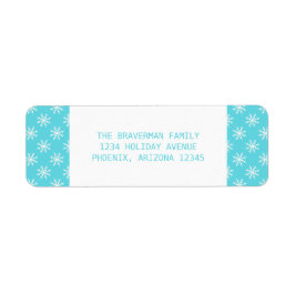 Türkisfarbene, einfache Snowflake Holiday Address