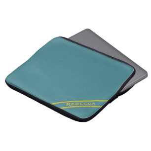 Türkisfarbene einfarbige persönliche Hülle Laptopschutzhülle