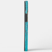 Türkisfarbene Farbe auf gewebtem Holz Case-Mate iPhone Hülle (Rückseite / Rechts)