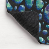 Türkisfarbene Felsen im Weltraum Originale Kunstwe Mousepad (Ecke)