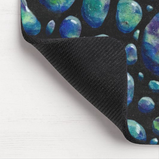 Türkisfarbene Felsen im Weltraum Originale Kunstwe Mousepad (Ecke)