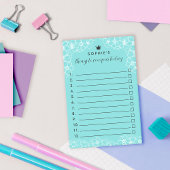 Türkisfarbene, florale Prinzessin Kronen erobern Post-it Klebezettel