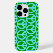 Türkisfarbene Friedenszeichen Case-Mate iPhone Hülle (Rückseite)