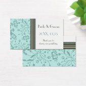 Türkisfarbene Gastgeschenk Hochzeit Tags (Schreibtisch)