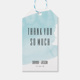 Türkisfarbene Gastgeschenk Hochzeit Wash Geschenkanhänger